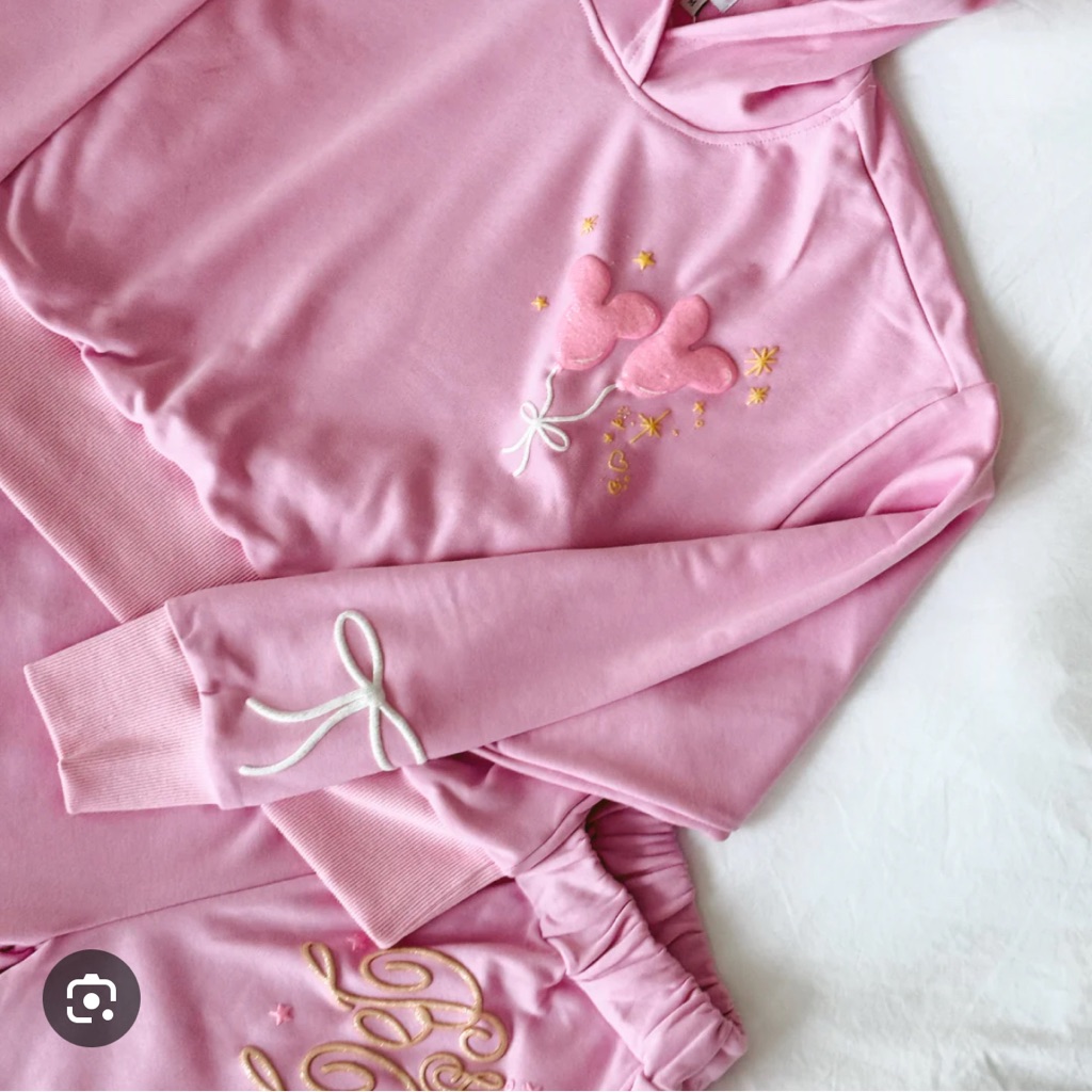 Signature Pink Party Short Hoodie And Signature Pink Party Sweats